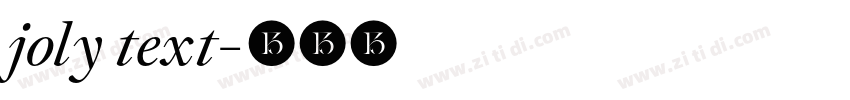 joly text字体转换